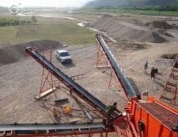สายพานลำเลียงยางเหมืองคงที่แบบพกพาสำหรับโครงการขุดหินรวมปูนขาว